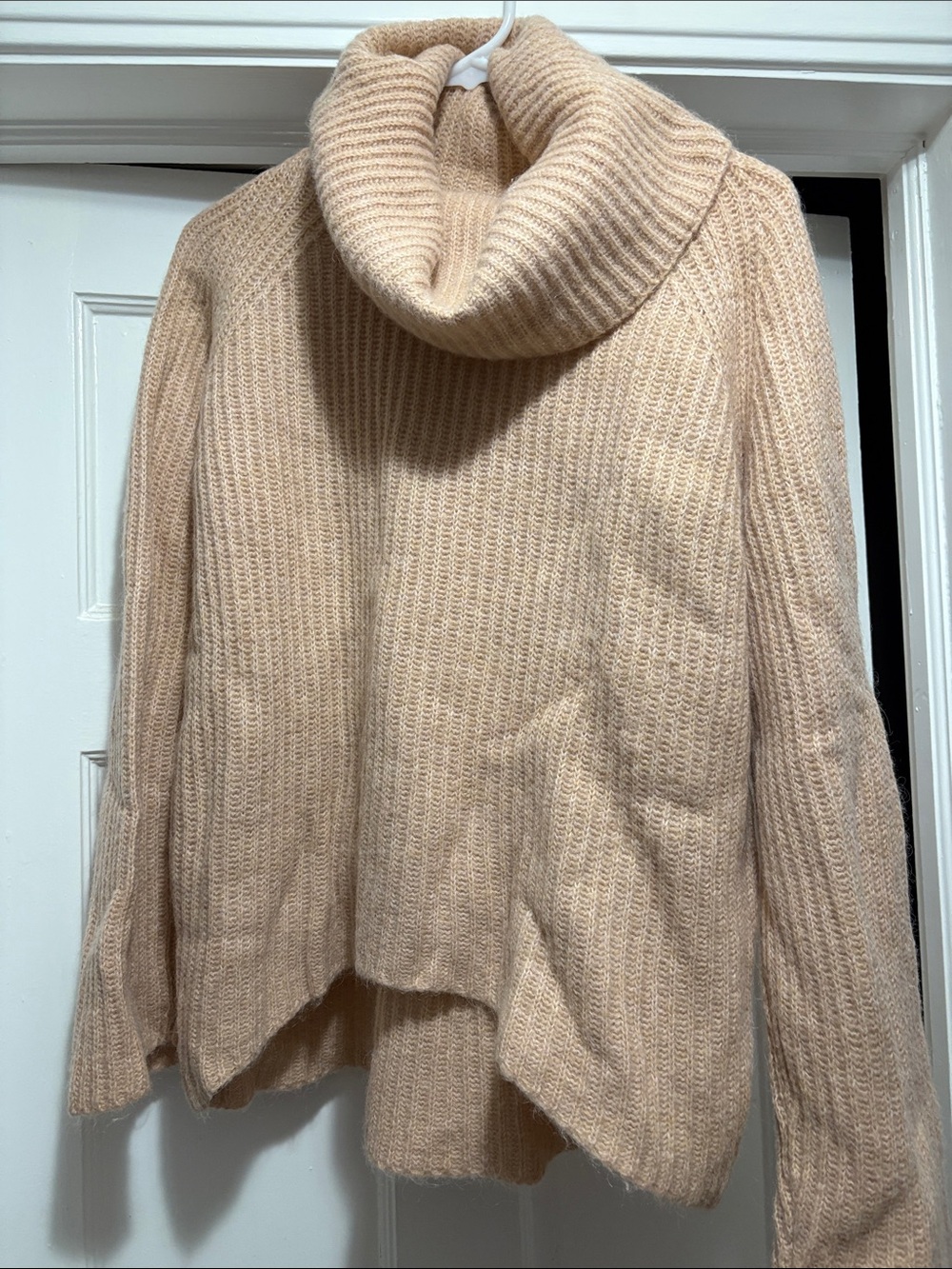 Relaxed Cowl Neck Sweater in Cream